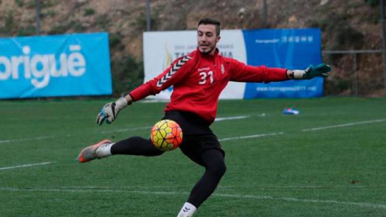 Alberto Varo en un entrenamiento con el Nàstic en su anterior etapa. FOTO: Lluís Milián