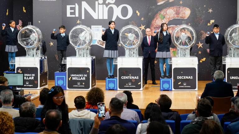 Imagen de un momento del sorteo del Niño. Foto: Loterías y Apuestas del Estado