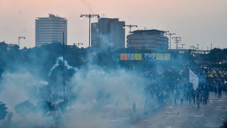 Imagen de un bombardeo en Beirut. Foto: EFE