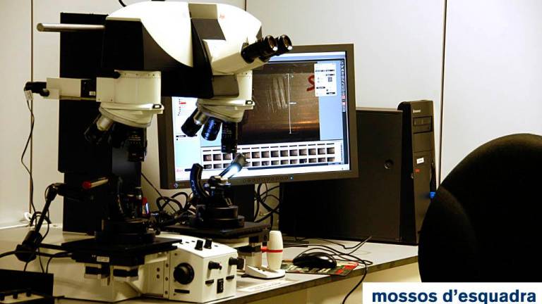 Laboratorio de la policía científica de los Mossos d’Esquadra, ubicado en el Complex Central del cuerpo, en Sabadell. Foto: Mossos d’Esquadra