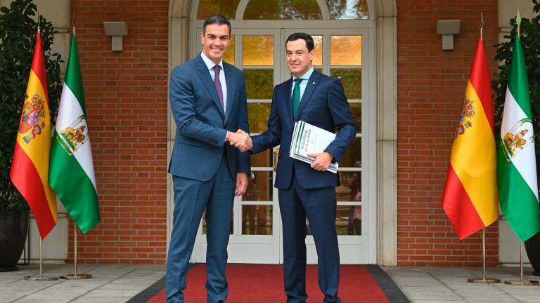 Reunió institucional entre el president del govern espanyol, Pedro Sánchez, i el president de la Junta d’Andalusia, José Manuel Moreno Bonilla. Foto: ACN