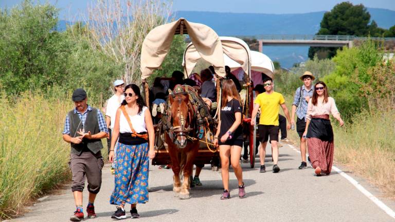 Des de primera hora d’aquest dilluns, petits i grans de l’agrupació han començat la primera jornada del viatge. Foto: ACN