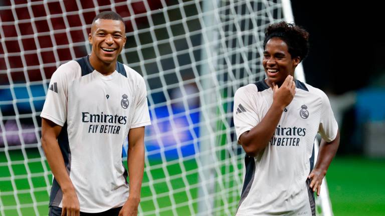 Mbappe y Endrick, los dos fichajes del Real Madrid. Foto: EFE