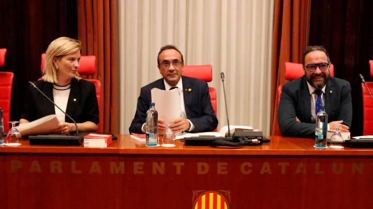 El president del Parlament, Josep Rull, a la reunió de la Junta de Portaveus. Foto: ACN