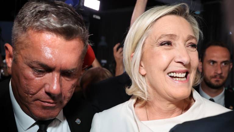 La ultraderechista Le Pen, tras conocer los resultados. Foto: EFE