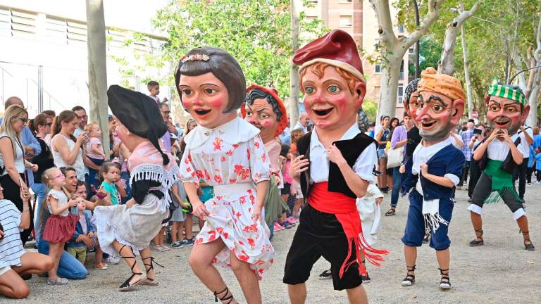 Los Nanos, durante la Baixada de Misericòrdia, en las fiestas de 2023. foto: alfredo gonzález