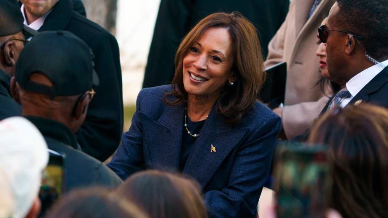 Kamala Harris, durante su acto en Pensilvania. Foto: EFE