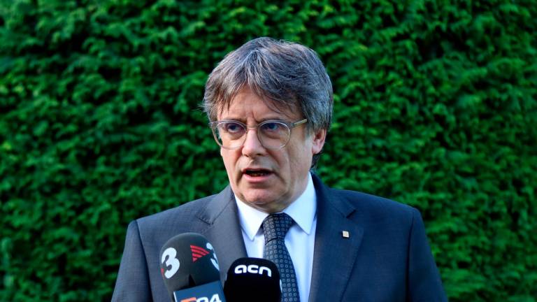 Carles Puigdemont aquest dissabte a la Casa de la República a Waterloo (Bèlgica). Foto: ACN