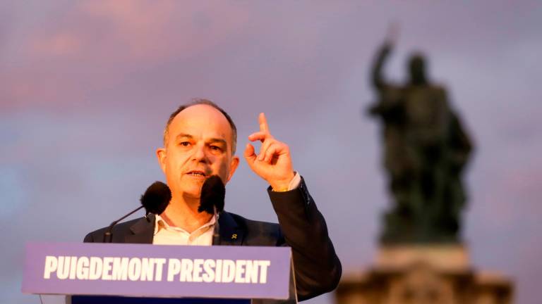 Imagen de archivo de Jordi Turull durante un míting en Tarragona. Foto: Marc Bosch/DT