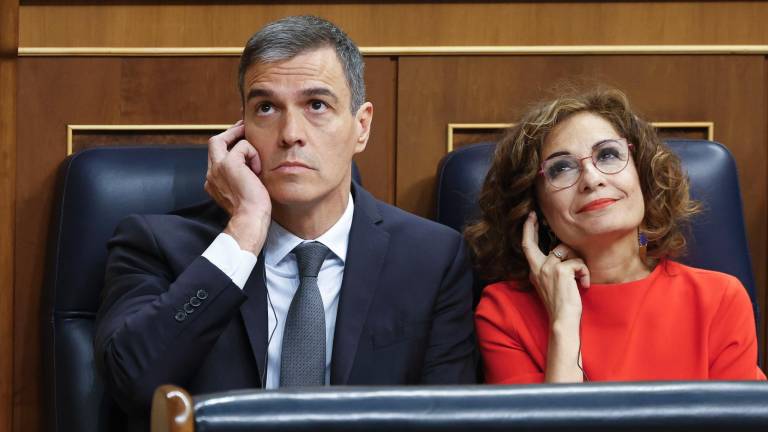 El presidente del Gobierno, Pedro Sánchez durante la sesión de control que se celebra, este miércoles, en el Congreso de los Diputados en Madrid. Foto: EFE