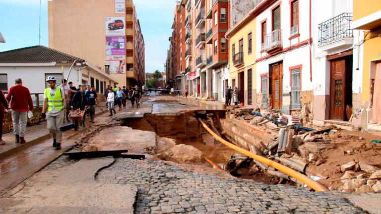 Imagen de los estragos de la DANA en Chiva. Foto: ACN