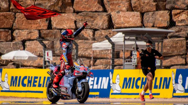 Marc Márquez tras llevarse la Sprint. Foto: Iván Jerez