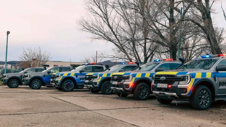 Vehículos de policía eslovaca. Foto: Policía Nacional de Eslovaquia