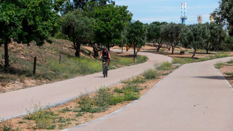 El parque cuenta con 2 km de circuitos para bicicletas. Foto: Marc Bosch