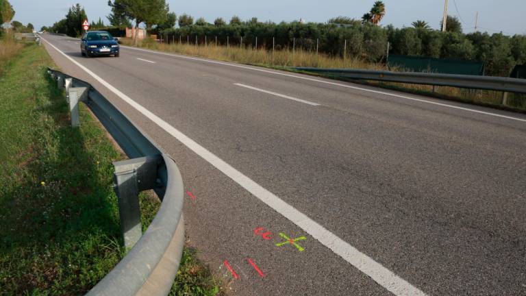 El accidente de tráfico registrado en la carretera del Parc Samà. Foto: ACN