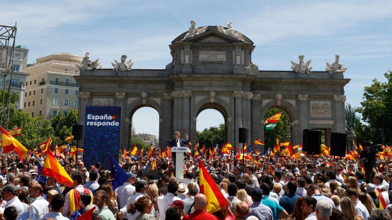 $!Miles de personas claman en Madrid contra la amnistía