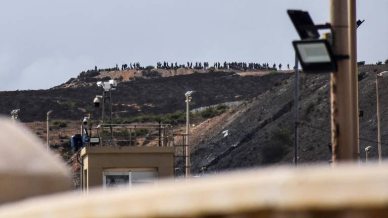 La frontera entre Ceuta y Marruecos. Foto: EFE