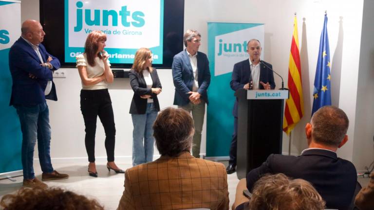 La presentació de l’oficina parlamentària de Junts a les comarques gironines. Foto: ACN