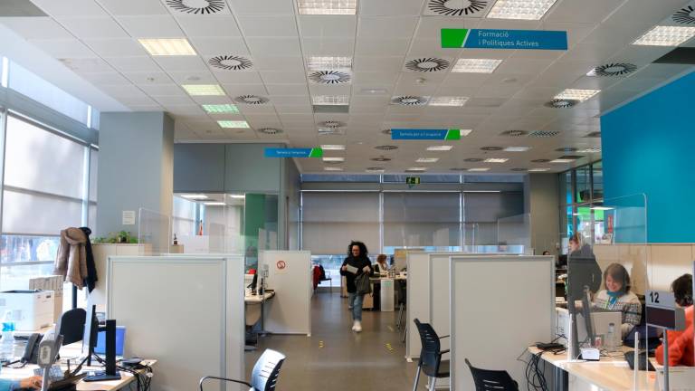 Imagen del interior de una Oficina de Treball del Servei d’Ocupació de Catalunya. Foto: ACN