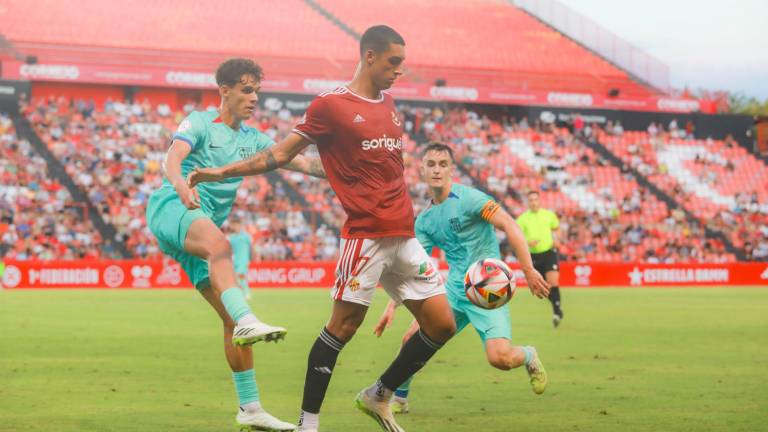 Pablo Fernández, durante el Nàstic-Barcelona B de la pasada temporada. Foto: Àngel Ullate