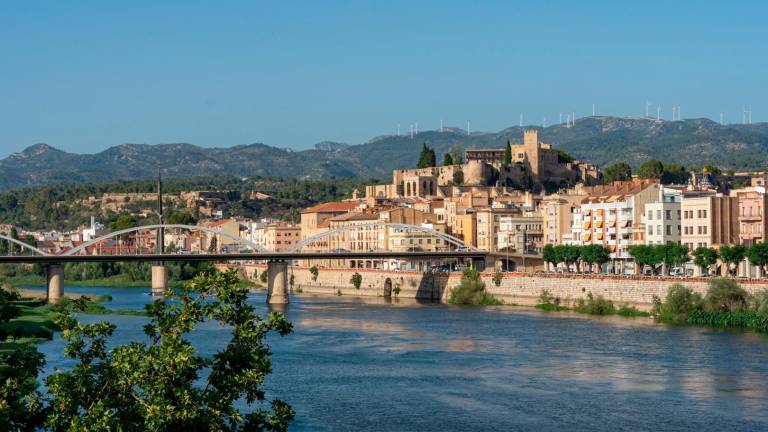 El castillo de Tortosa, el municipio y el Pont de l’Estat. FOTO: S. García