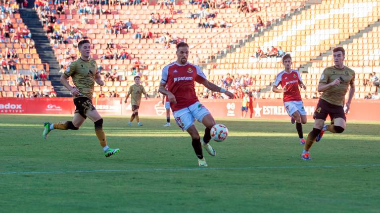 Antoñín fue el autor de los dos goles del Nàstic frente a la Real Sociedad B. Foto: Marc Bosch