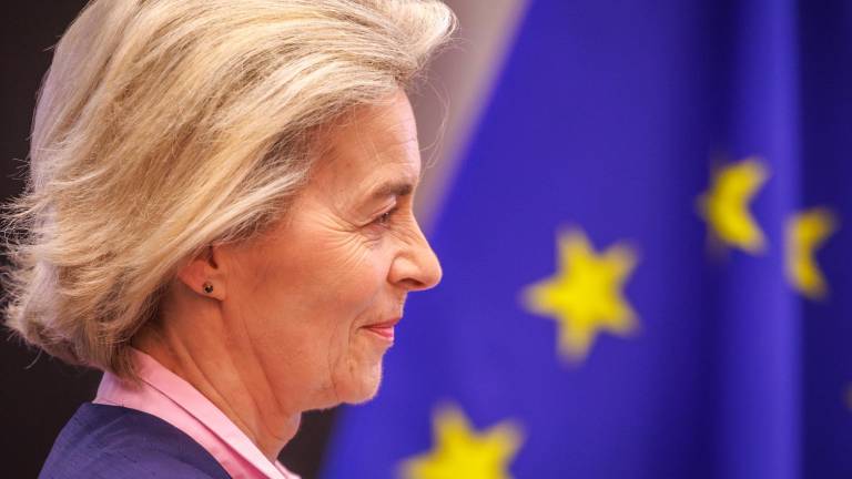 La presidenta de la Comisión Europea, Úrsula Von der Leyen, a finales del mes de julio. Foto: EFE