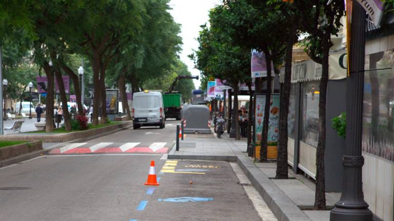 Imagen de los trabajos de adecuación de la Rambla Nova. Foto: Cedida