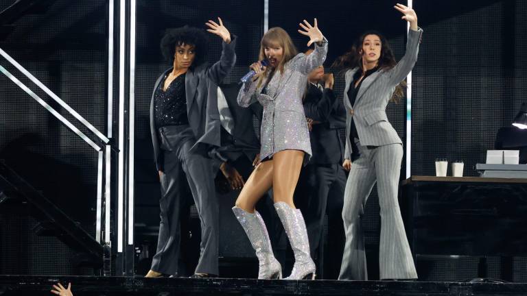 La cantant i compositora Taylor Swift, durant el concert de dimecres a Madrid. foto: EFE