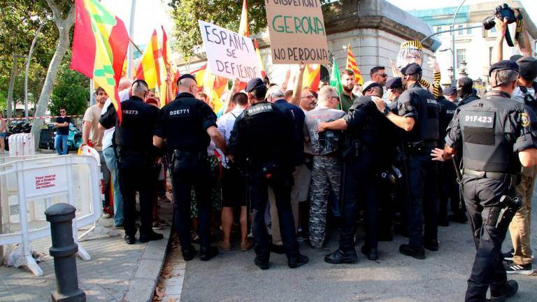 Manifestació dels votants de Vox aquest dijous. Foto: ACN