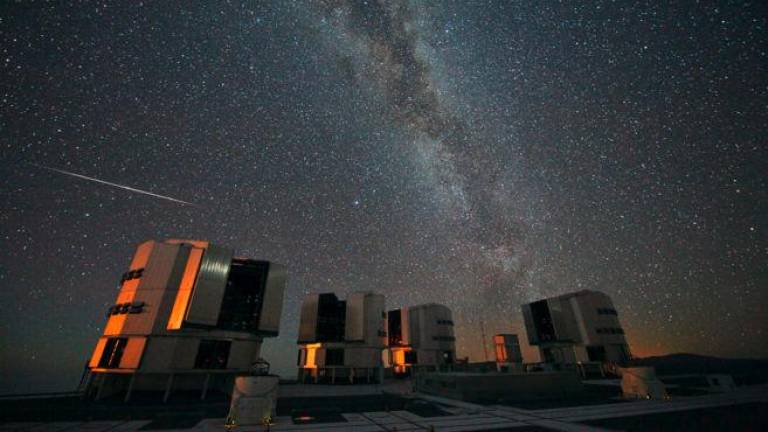 Una perseida vista en un observatorio de Chile. Foto: Cedida