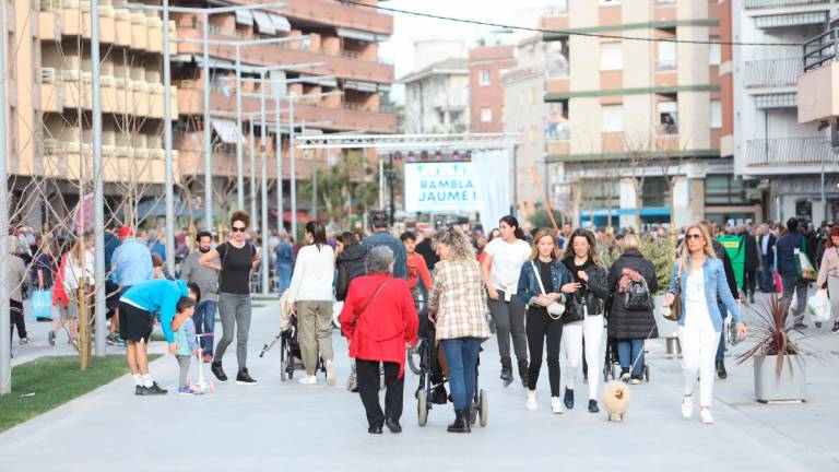 La reforma de la Rambla Jaume I se inauguró el pasado 31 de marzo después de haber estado 14 meses en obras. foto: Alba Mariné