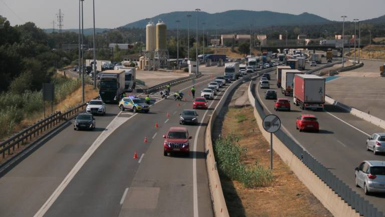 Control de los Mossos en la AP-7. Foto: ACN