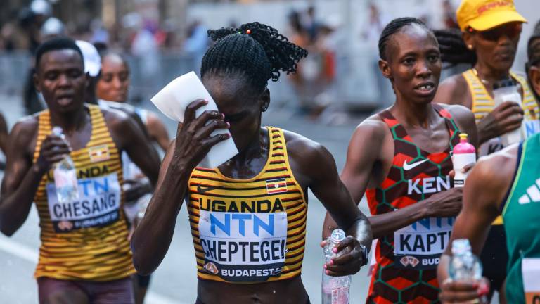 Cheptegei participó en la prueba femenina de maratón en los pasados Juegos Olímpicos de París. Foto: EFE