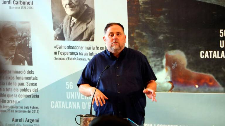 Oriol Junqueras va deixar formalment la presidència d’ERC el passat 10 de juny amb intenció de postular-se novament pel càrrec en el proper congrés. Foto: ACN