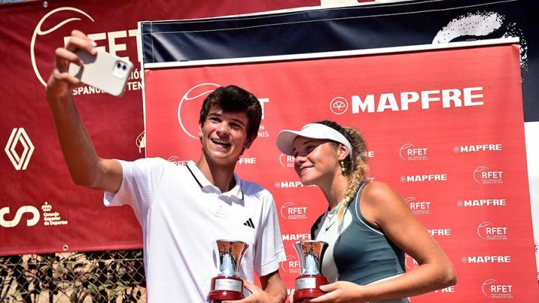 Rafa Jódar y Claudia Ferrer fueron los campeones en 2023 en el Monterols. FOTO: RFET