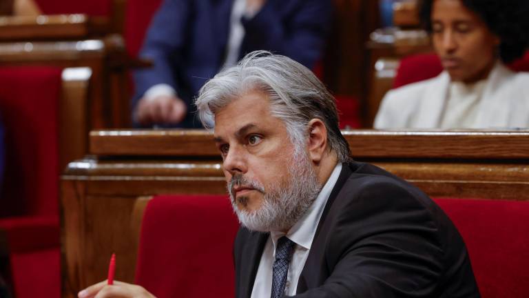 Albert Batet, ha iniciat aquest dijous a les 11.48 hores la seva rèplica al candidat del PSC a la presidència de la Generalitat. Foto: EFE