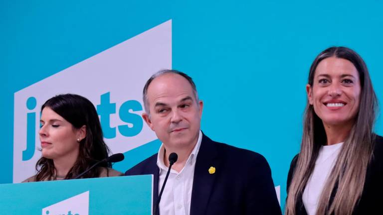 El secretari general de Junts, Jordi Turull, i la portaveu del partit al Parlament, Mònica Sales. Foto: ACN