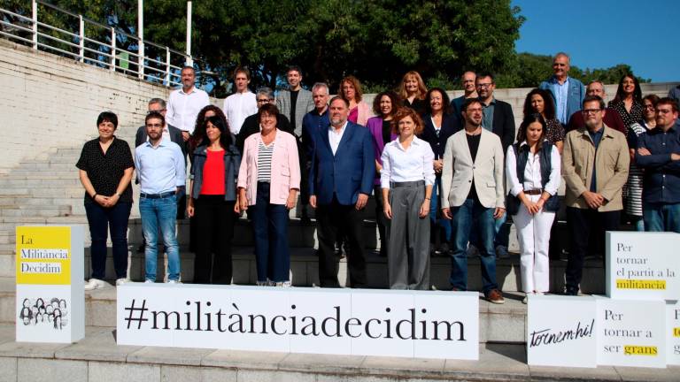 La candidatura de l’executiva de Militància Decidim, liderada per Oriol Junqueras. Foto: ACN