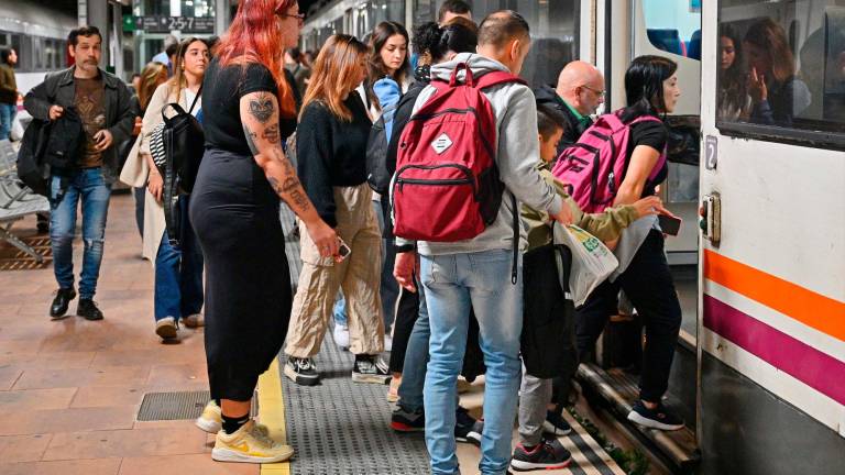 La avería también ha provocado que un tren regional se quede detenido en el tramo de la Plana-Valls. Foto: Alfredo González/DT