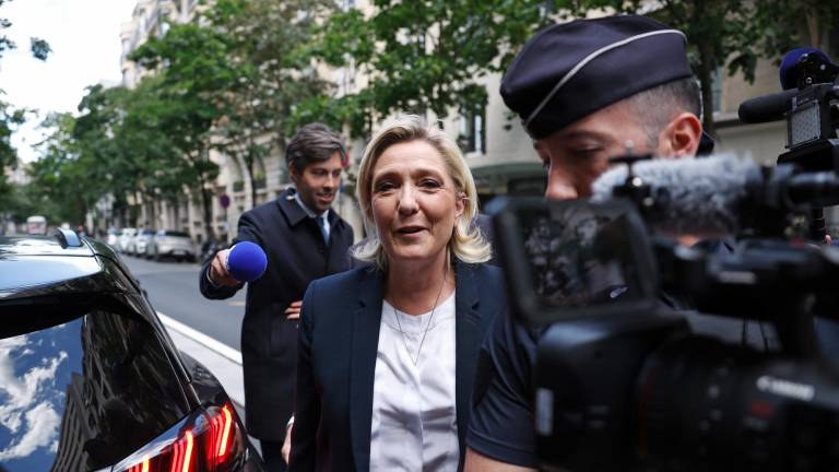 Marine Le Pen, este jueves. Foto: EFE
