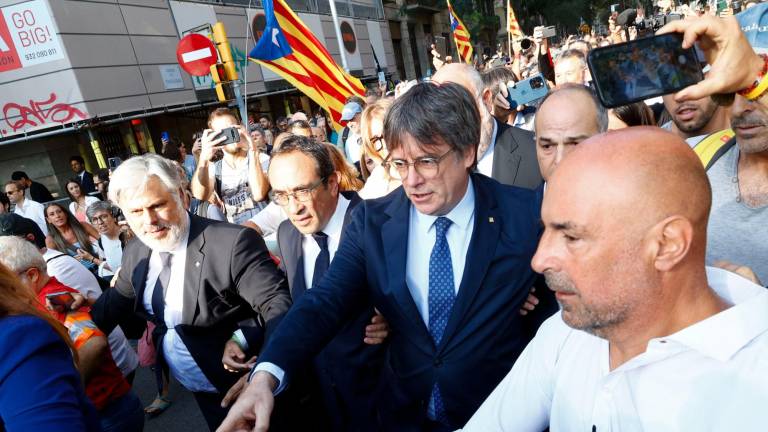 Rull y Puigdemont el pasado 8 de agosto. Foto: EFE