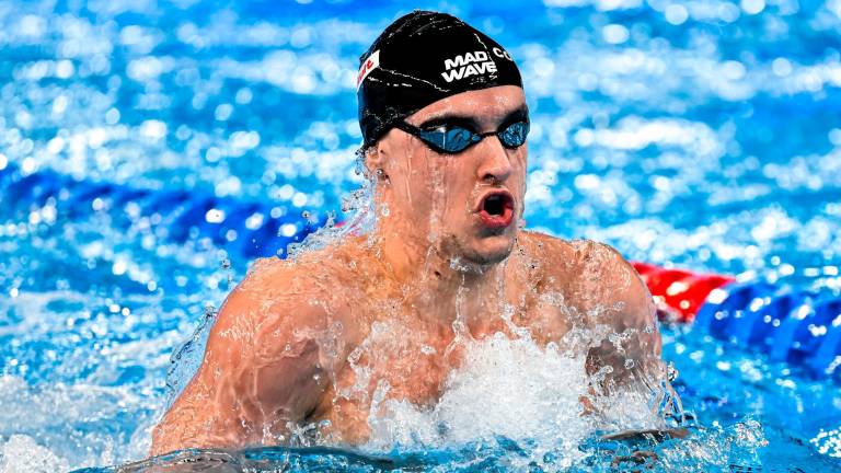 El tarraconense Carles Coll, durante la serie clasificatoria de los 200 metros braza. Foto: RFEN