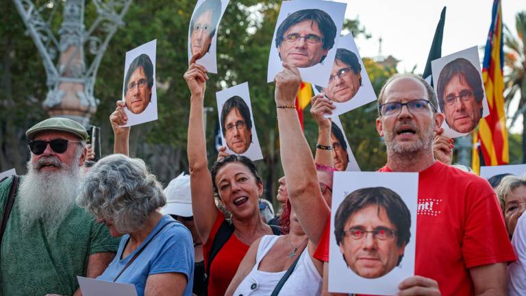 Imatge dels asistents a l’acte al passeig Lluís Companys de Barcelona. Foto: ACN