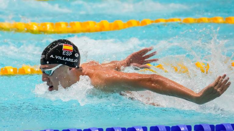 Àlex Villarejo, compitiendo en los 100 metros braza Foto: Comité Paralímpico Español