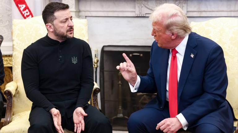 Zelenski y Trump este viernes en el Despacho Oval de la Casa Blanca. Foto: EFE