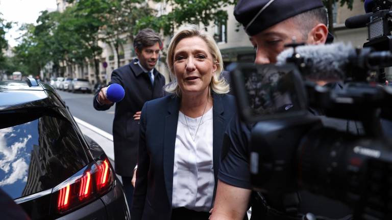 Marine Le Pen este viernes. Foto: EFE