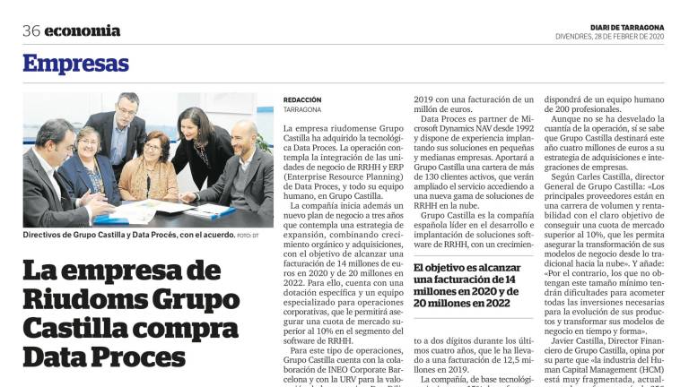 $!Grupo Castilla, 45 años gestionando el ciclo de vida de las personas