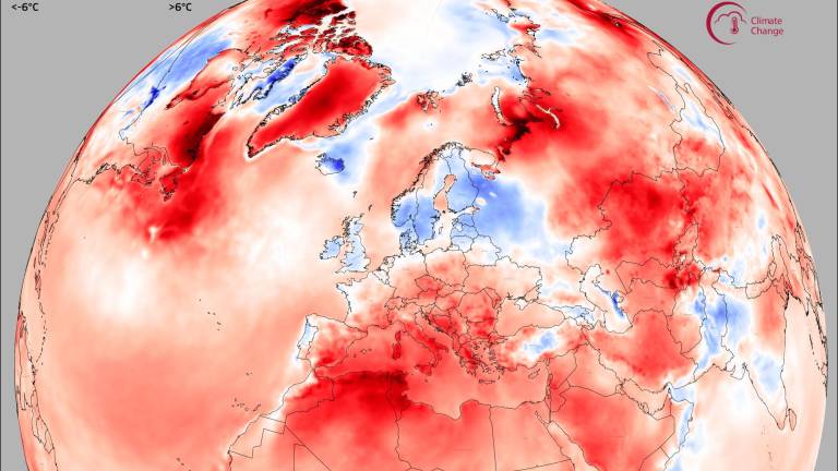 Imagen del planeta en agosto de 2023. Foto: Copernicus Climate Change Service Data