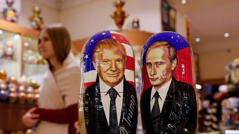 La memorabilia de Trump y Putin. Foto: EFE